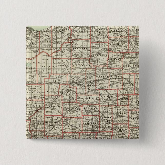State of Indiana 15 Cm Square Badge (Front)