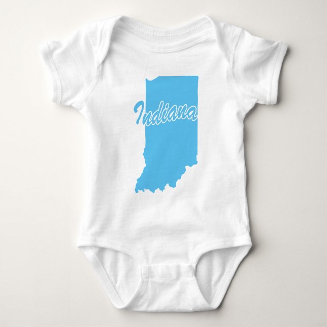State Of Indiana Shape Baby Bodysuit (Front)
