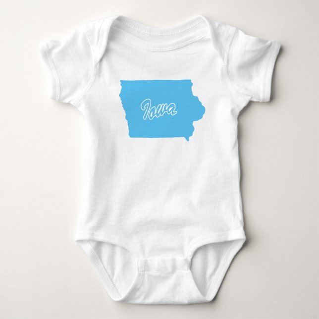 State Of Iowa Shape Baby Bodysuit (Front)