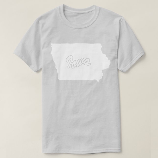 State Of Iowa Shape T-shirt (Design Front)