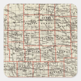 State of Iowa Square Sticker