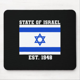 State Of Israel Flag Est. 1948 Independence Day 73 Mouse Pad