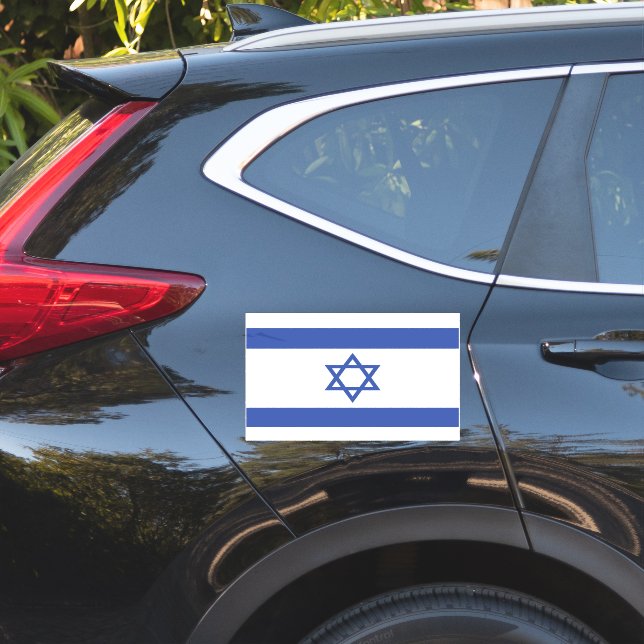 State of Israel Flag, Star of David Judaism Jewish (Car Side)