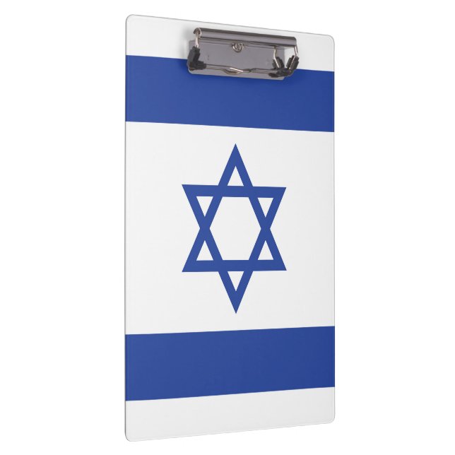 State of Israel Flag, Star of David Judaism Jewish Clipboard (Right)