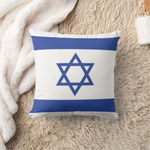 State of Israel Flag, Star of David Judaism Jewish Cushion