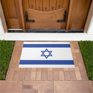 State of Israel Flag, Star of David Judaism Jewish Doormat