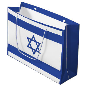 State of Israel Flag, Star of David Judaism Jewish Large Gift Bag