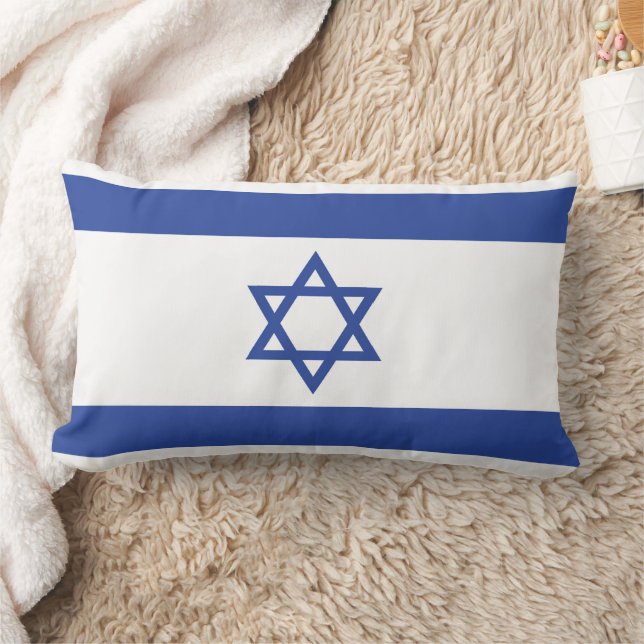 State of Israel Flag, Star of David Judaism Jewish Lumbar Cushion (Blanket)