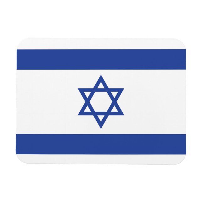 State of Israel Flag, Star of David Judaism Jewish Magnet (Horizontal)