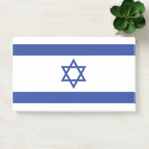 State of Israel Flag, Star of David Judaism Jewish Post-it Notes