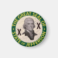 State of Jefferson Button with Constitution Inlay