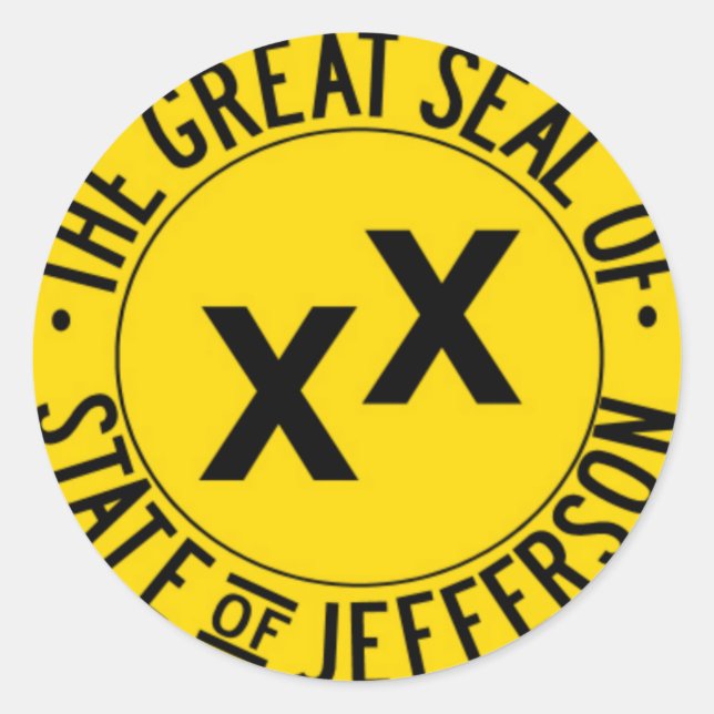 State of Jefferson Classic Round Sticker (Front)