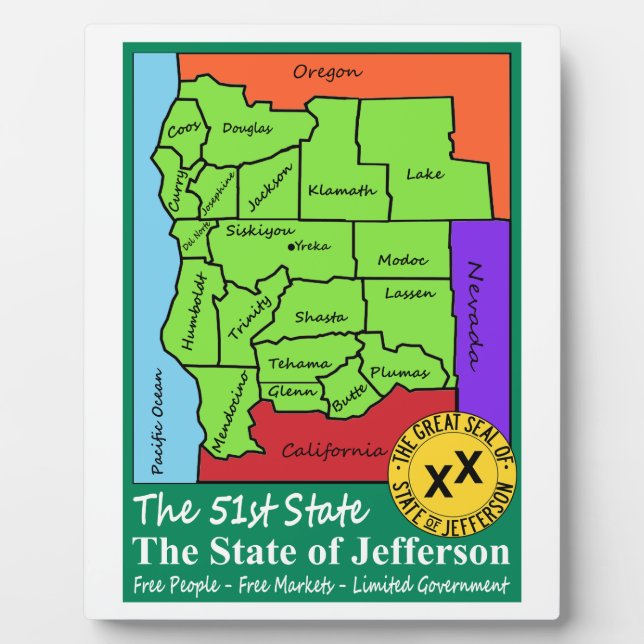 State of Jefferson Plaque (Front)