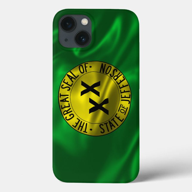 State of Jefferson Waving Flag iPhone Case (Back)