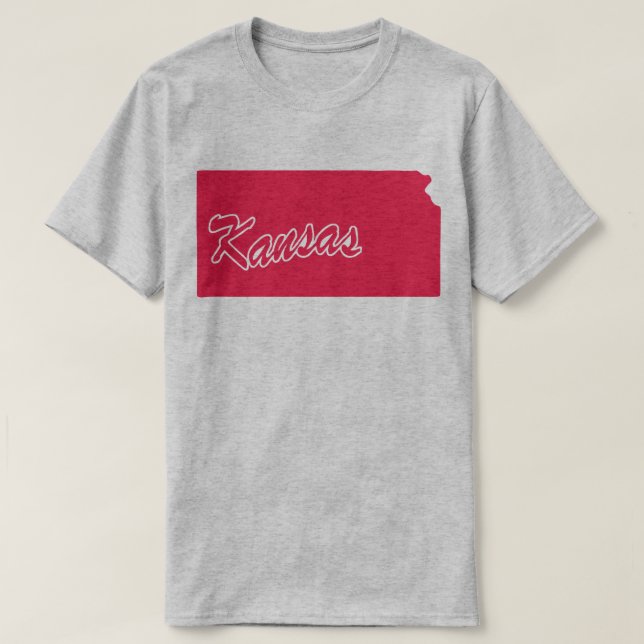 State Of Kansas Shape T-shirt (Design Front)