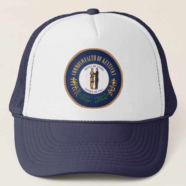 State of Kentucky Flag Seal Trucker Hat (Front)