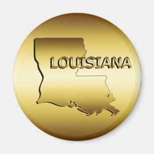 STATE OF LOUISIANA GOLD MEDALLION MAGNET