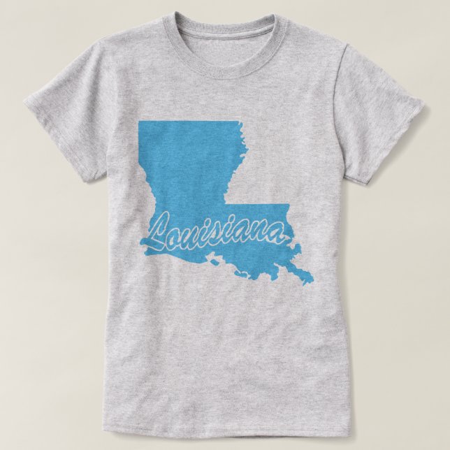 State Of Louisiana Shape T-shirt (Design Front)