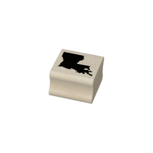 State of Louisiana Silhouette Rubber Stamp