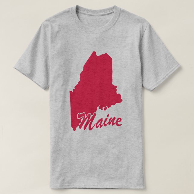 State Of Maine Shape T-shirt (Design Front)