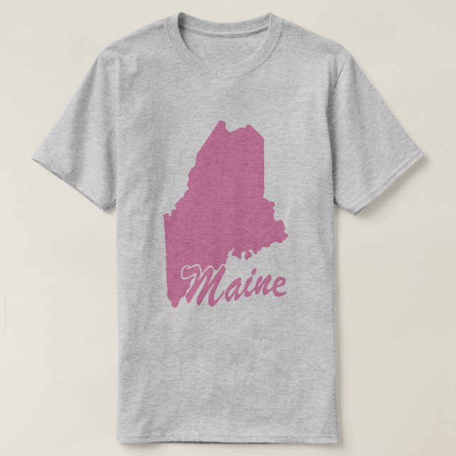 State Of Maine Shape T-shirt (Design Front)