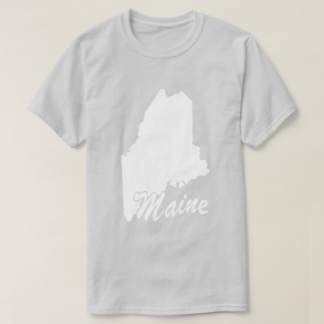 State Of Maine Shape T-shirt (Design Front)