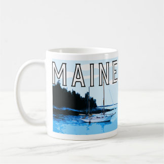 State of Maine theme coffee mug