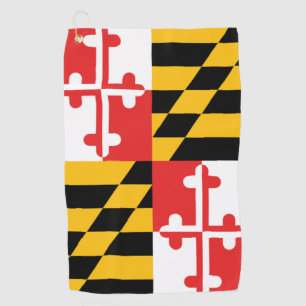 State of Maryland Flag Golf Towel