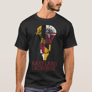 State Of Maryland Flag Lacrosse Team Player Lax Co T-Shirt