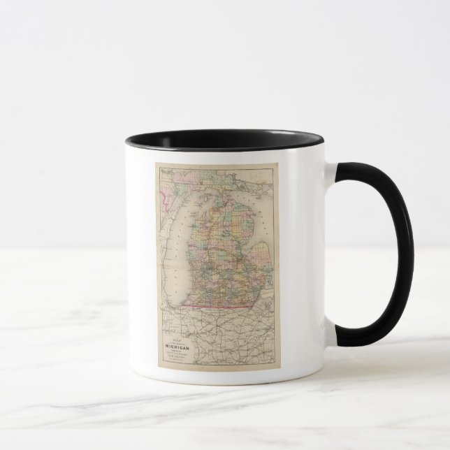 State of Michigan Atlas Map Mug (Right)