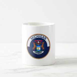 State of Michigan Flag Seal Coffee Mug