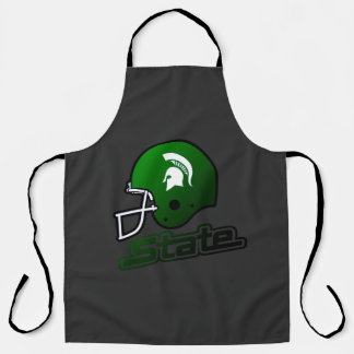State of Michigan Green Black Apron