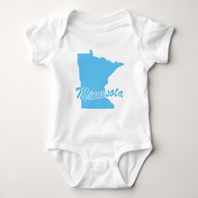 State Of Minnesota Shape Baby Bodysuit (Front)