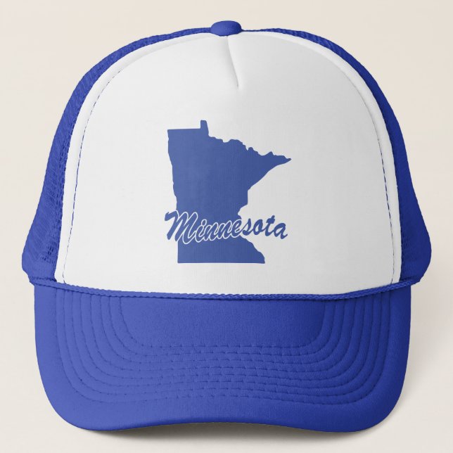 State Of Minnesota Shape Trucker Hat (Front)
