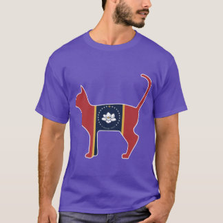 State of Mississippi Flag for Cat Lovers 2 Oversiz T-Shirt