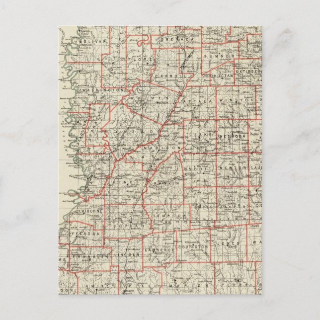 State of Mississippi Postcard (Front)