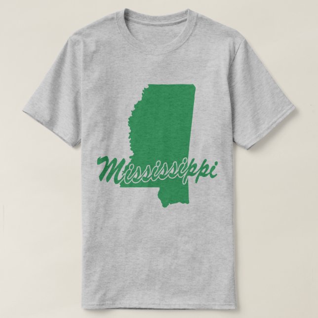 State Of Mississippi Shape T-shirt (Design Front)