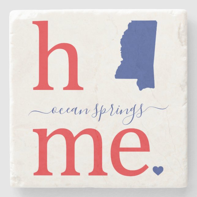State of Mississippi Stone Coaster (Front)