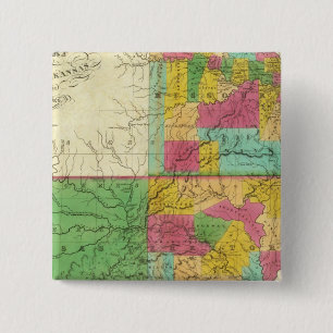 State of Missouri and Territory of Arkansas 15 Cm Square Badge
