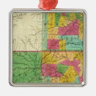 State of Missouri and Territory of Arkansas Metal Tree Decoration