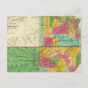 State of Missouri and Territory of Arkansas Postcard