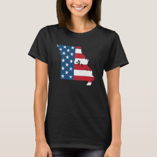 State of Missouri Patriotic USA Flag for Men Women T-Shirt