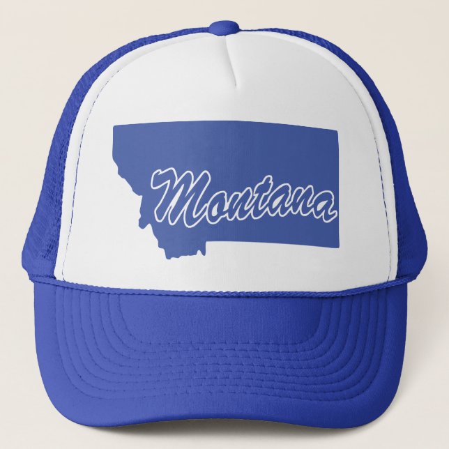 State Of Montana Shape Trucker Hat (Front)