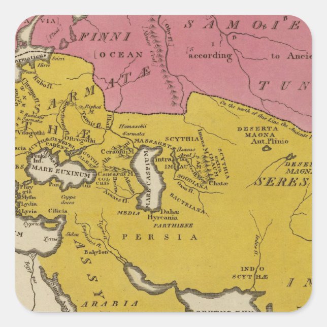 State of Nations at the Christian aera Square Sticker (Front)