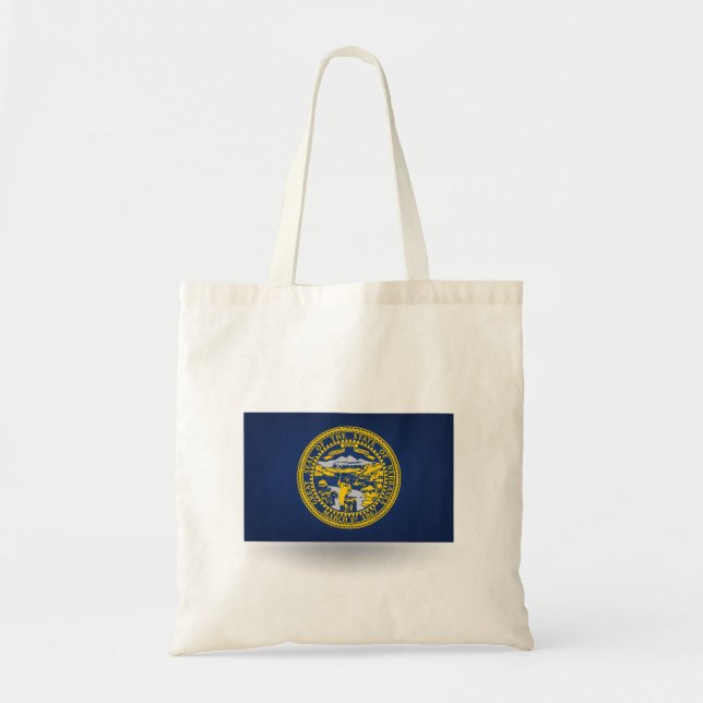 State of Nebraska Flag Tote Bag (Front)