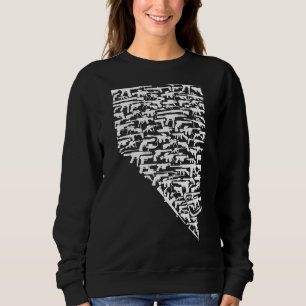 State of Nevada Made Up Of Guns 2nd Amendment Righ Sweatshirt