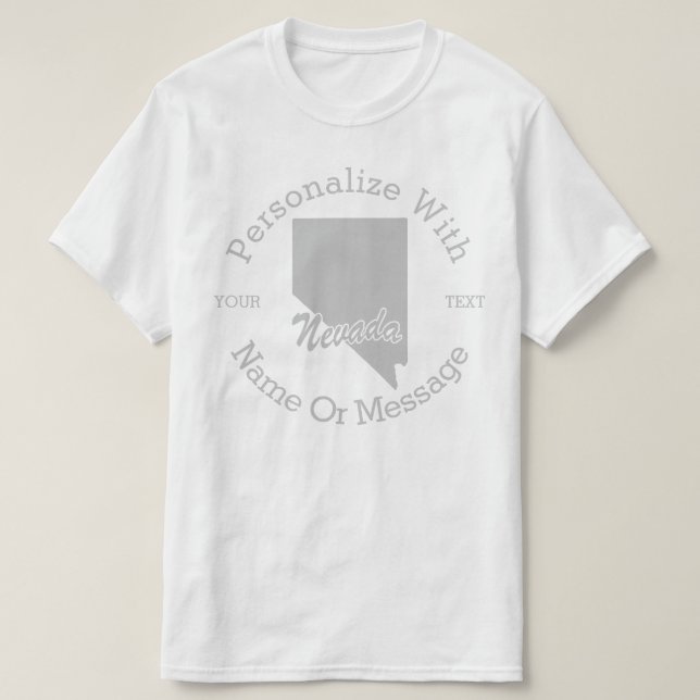 State Of Nevada PERSONALIZED T-shirt (Design Front)