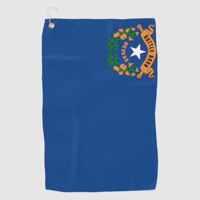 State of Neveda Flag Golf Towel (Front)