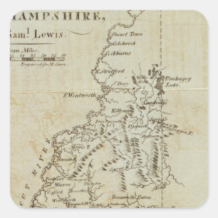State of New Hampshire Square Sticker