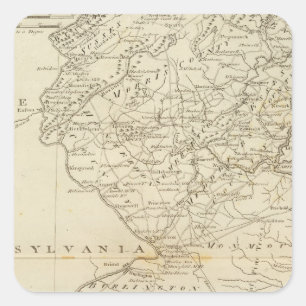 State of New Jersey 2 Square Sticker
